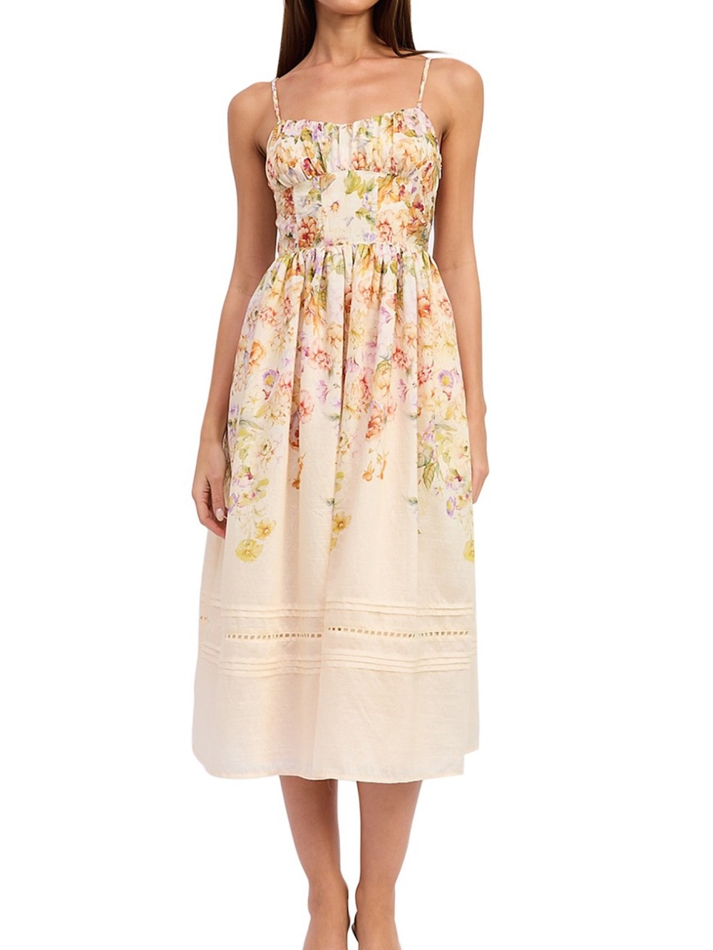 EN SAISON Kacey midi dress in ivory floral